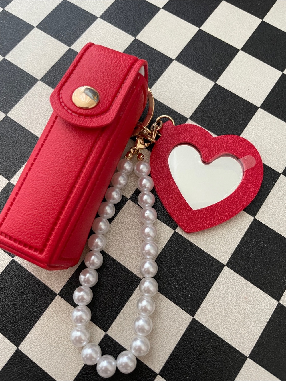NWT - Lipstick Holder & Mirror Keychain